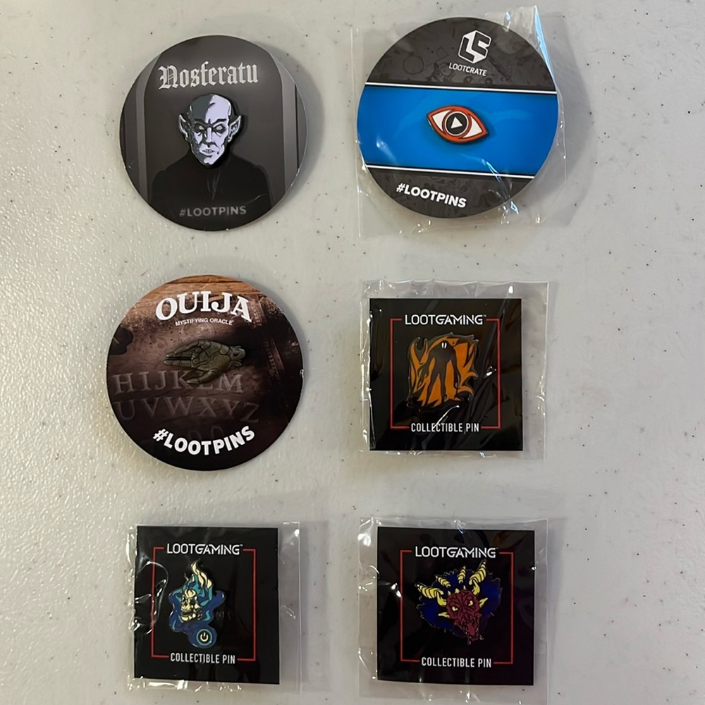 Collection of 6 Loot Crate Pins